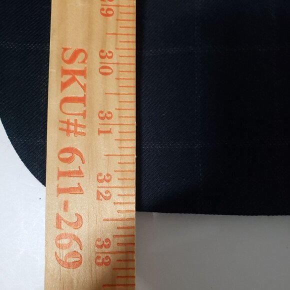 Lauren Ralph Lauren Windowpane Blazer Wool Cashmere Black 2 Button Mens 42 - Picture 12 of 12